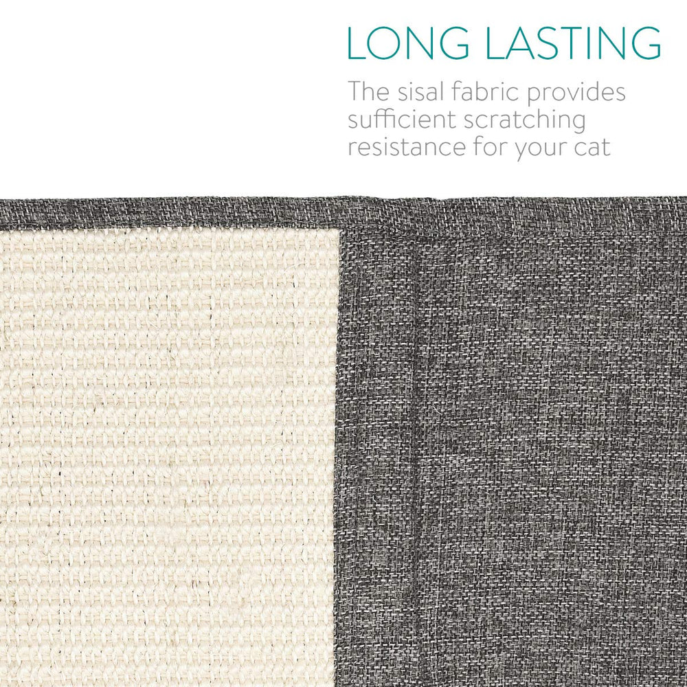 Navaris Cat Scratch Mat fabric half offers a soft edge for comfortable claws.