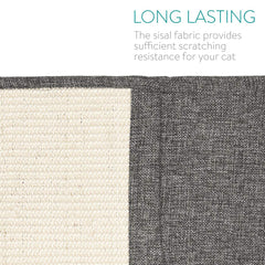 Navaris Cat Scratch Mat fabric half offers a soft edge for comfortable claws.