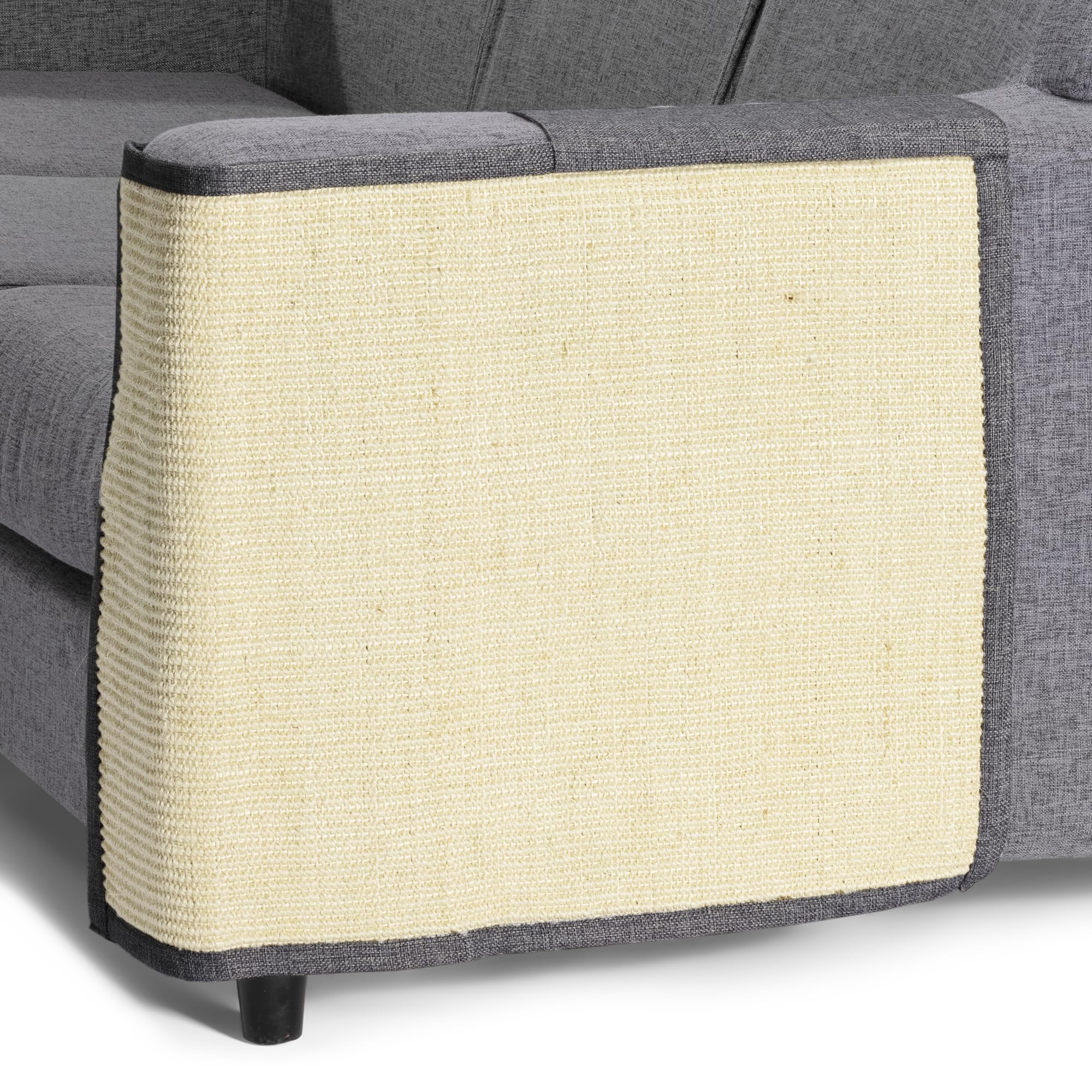 Navaris Cat Scratch Mat easy installation with hook-and-loop wrap keeps mat in place.
