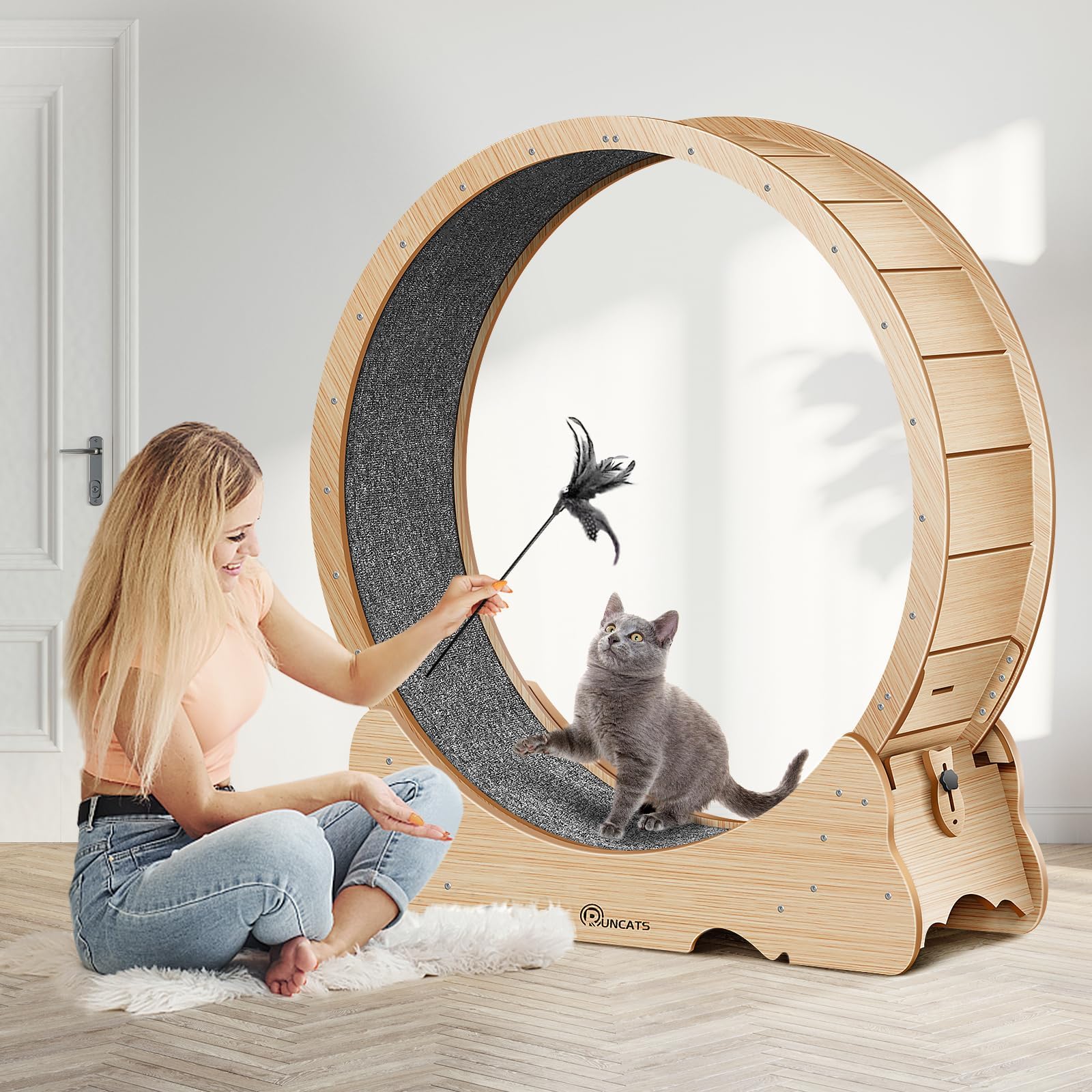 Naviconvex cat wheel large cat fit illustrates spacious running space.