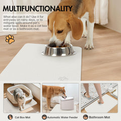 NAVKONY diatomite stone pet feeding mat easy-clean surface rinses clean.