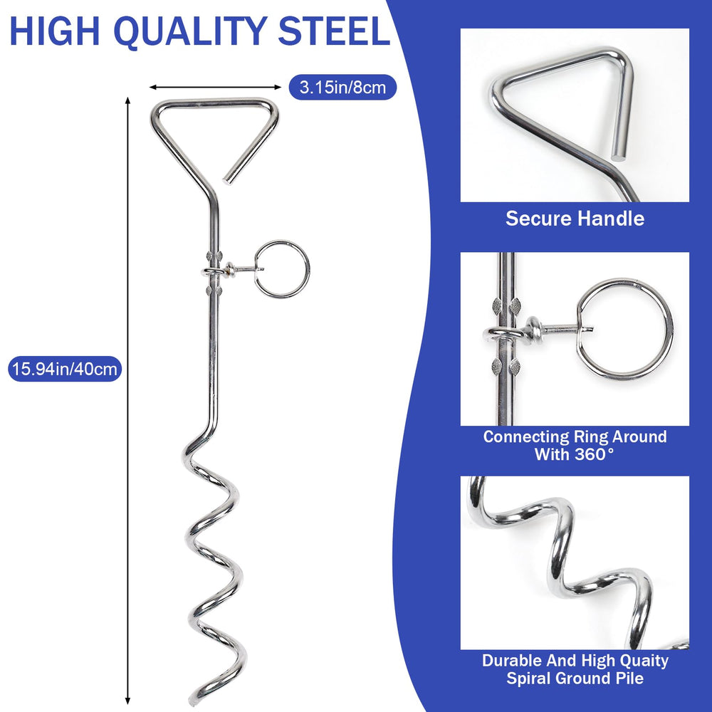 Navona outdoor tie-out setup ideal for beach, park, or camping use.