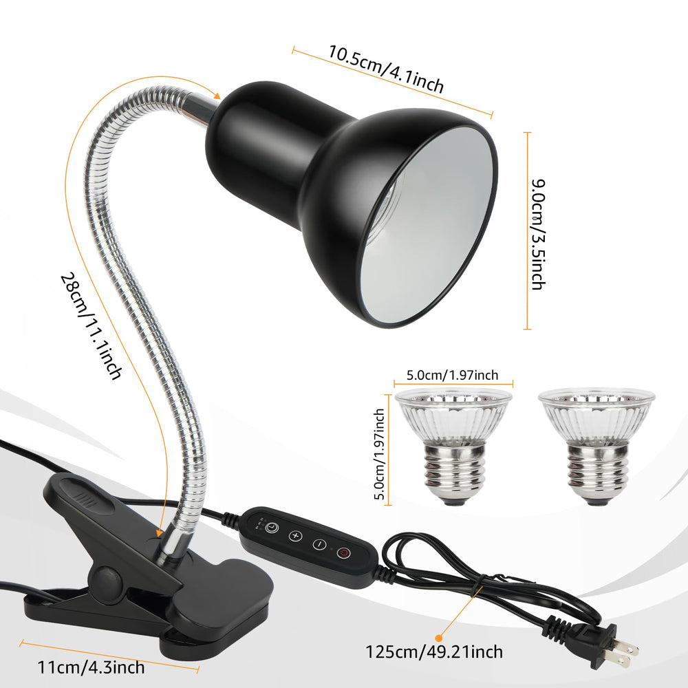 NBIIUYIGE reptile heat lamp e27 bulb compatibility simplifies bulb replacement and customization.