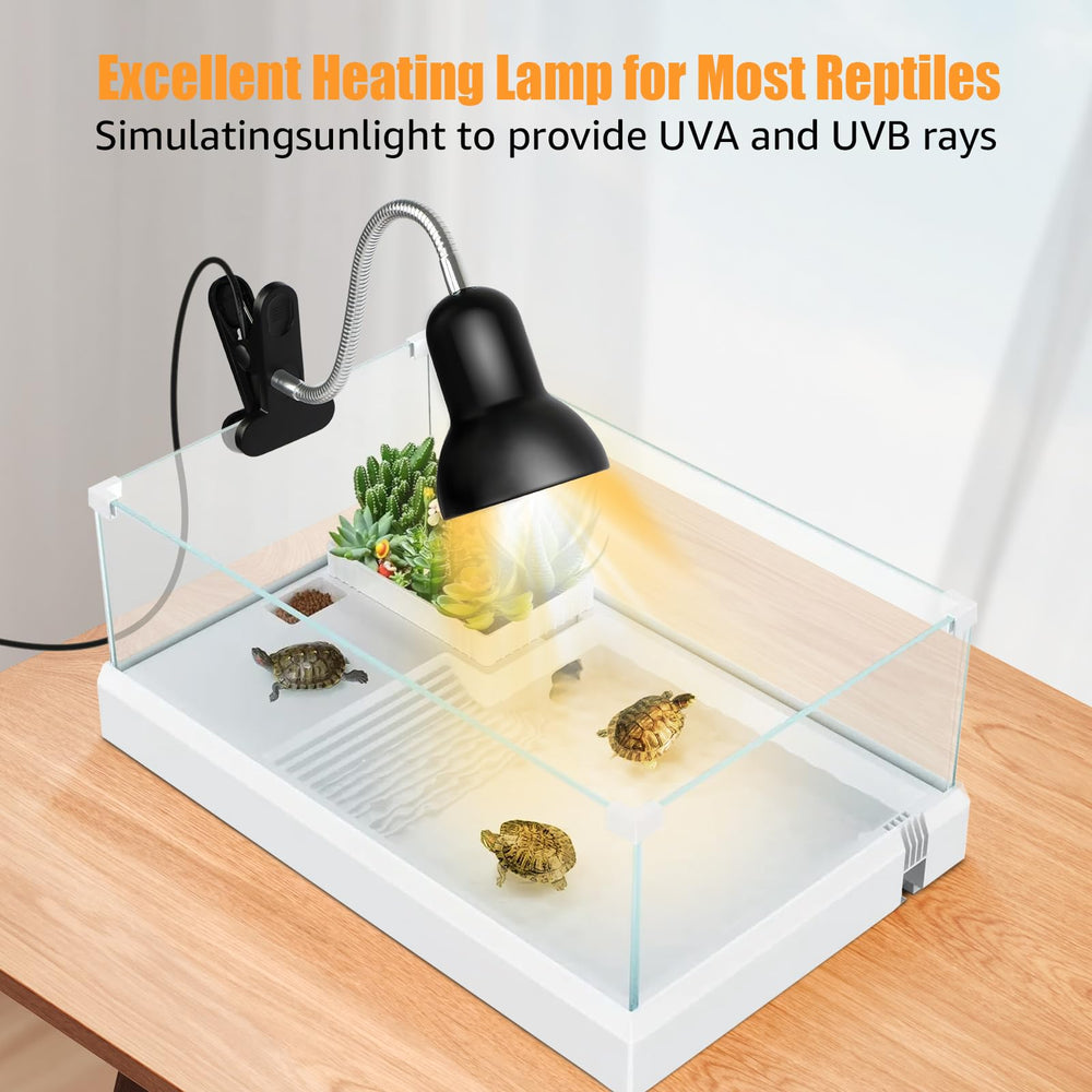 NBIIUYIGE reptile heat lamp enclosure-ready setup supports flexible habitat design.