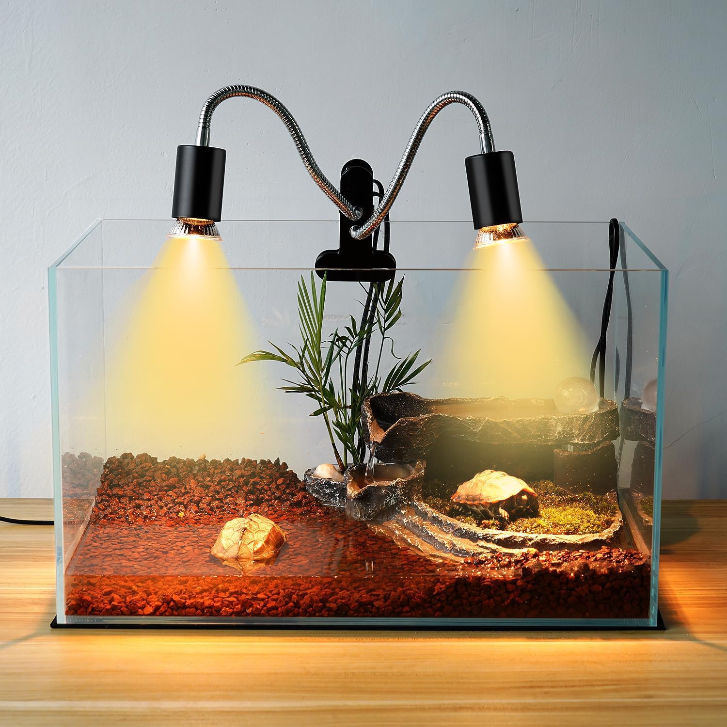 NBIIUYIGE separate-control setup demonstrates independent heat and light tuning for habitat balance.
