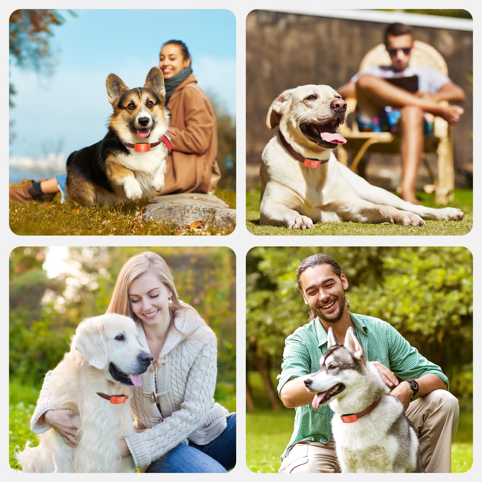 NBJU bark collar silicone sleeves protect dog skin during training