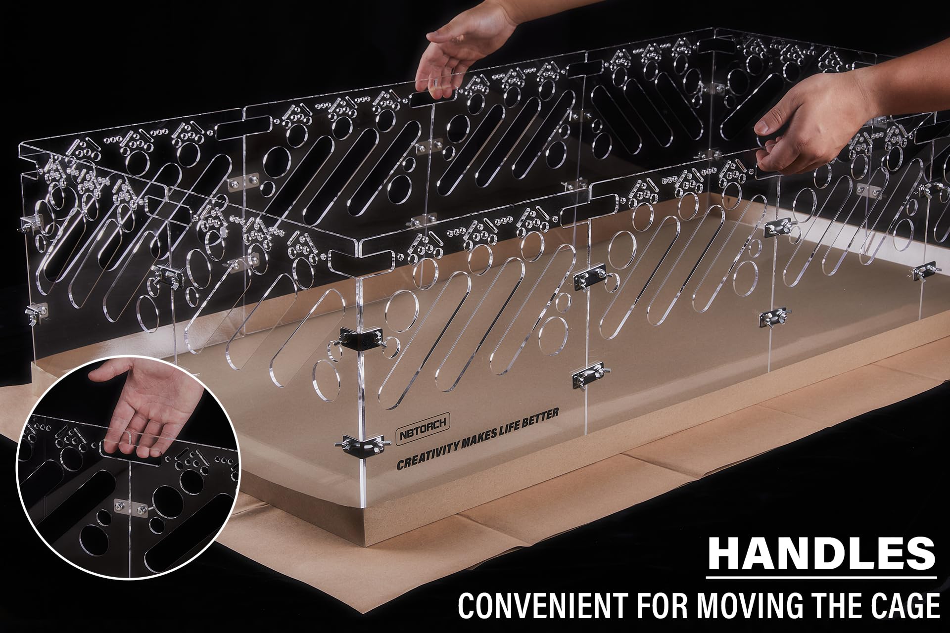 NbTorch acrylic guinea pig cage extended-system shows scalable DIY setup.