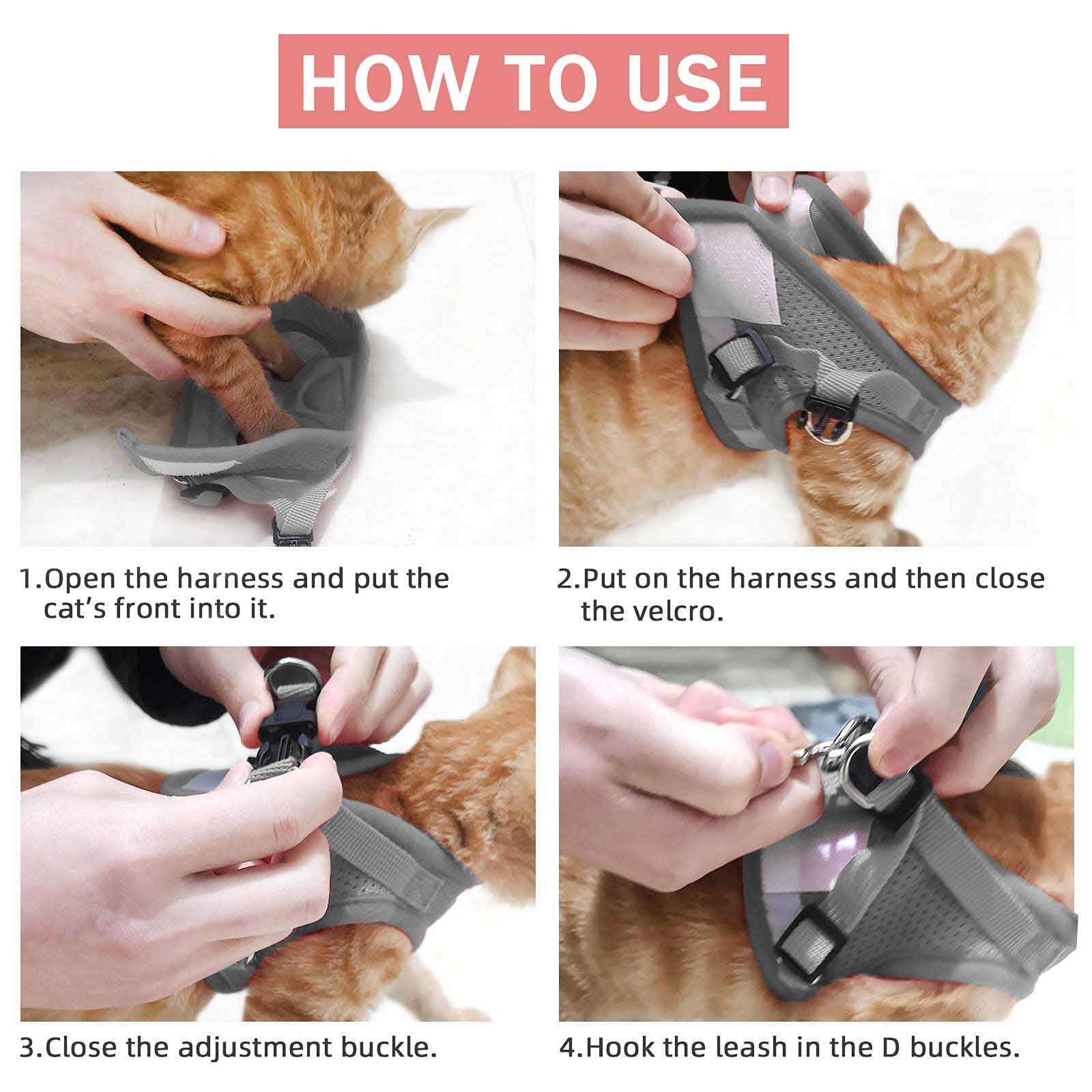 NCMAMA outdoor walk scene with pink-pattern vest harness on pet