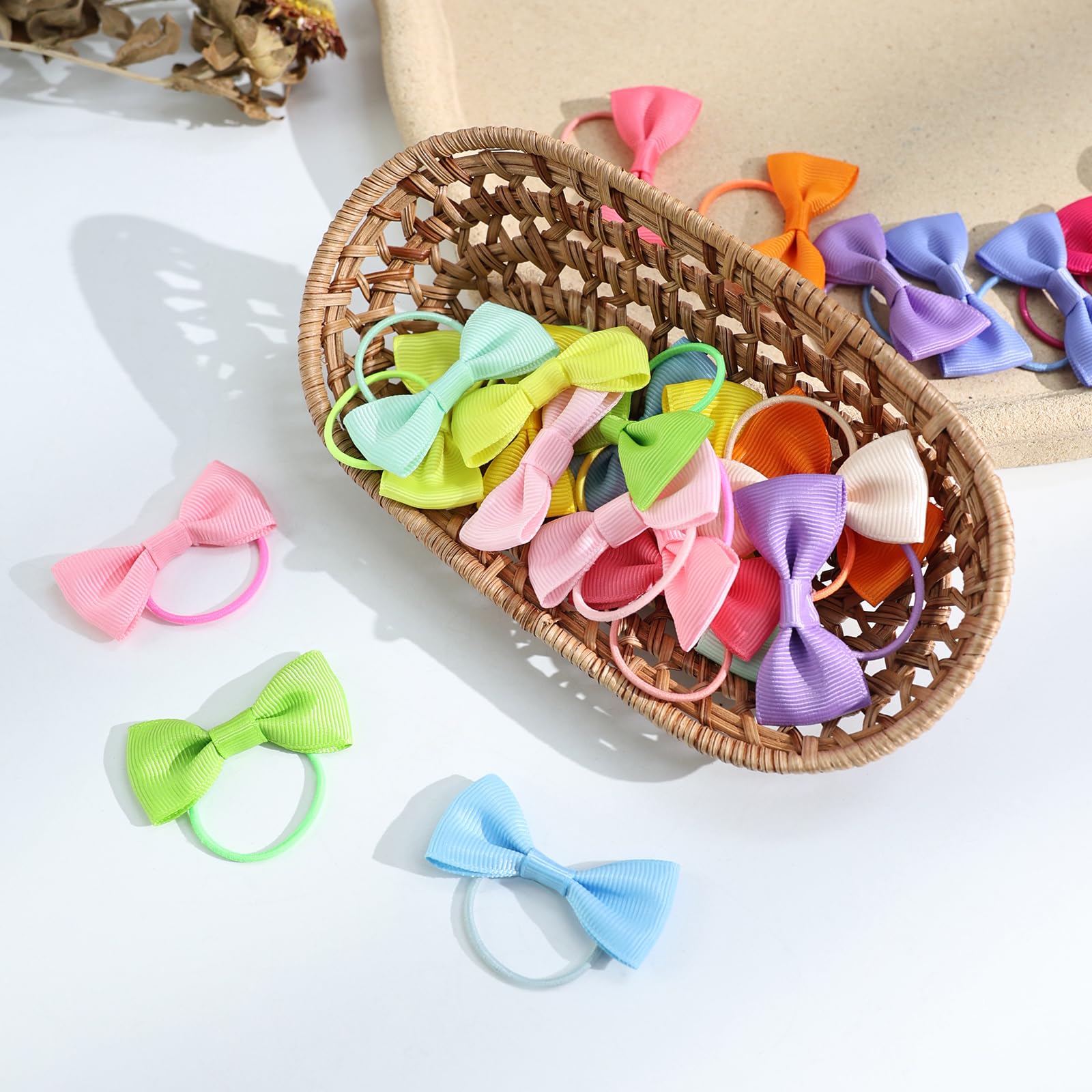 NCMAMA close-up of two-bow color pair for small dogs