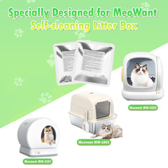Ndoge Meowant self-cleaning litter box in use with odor-protective gel.