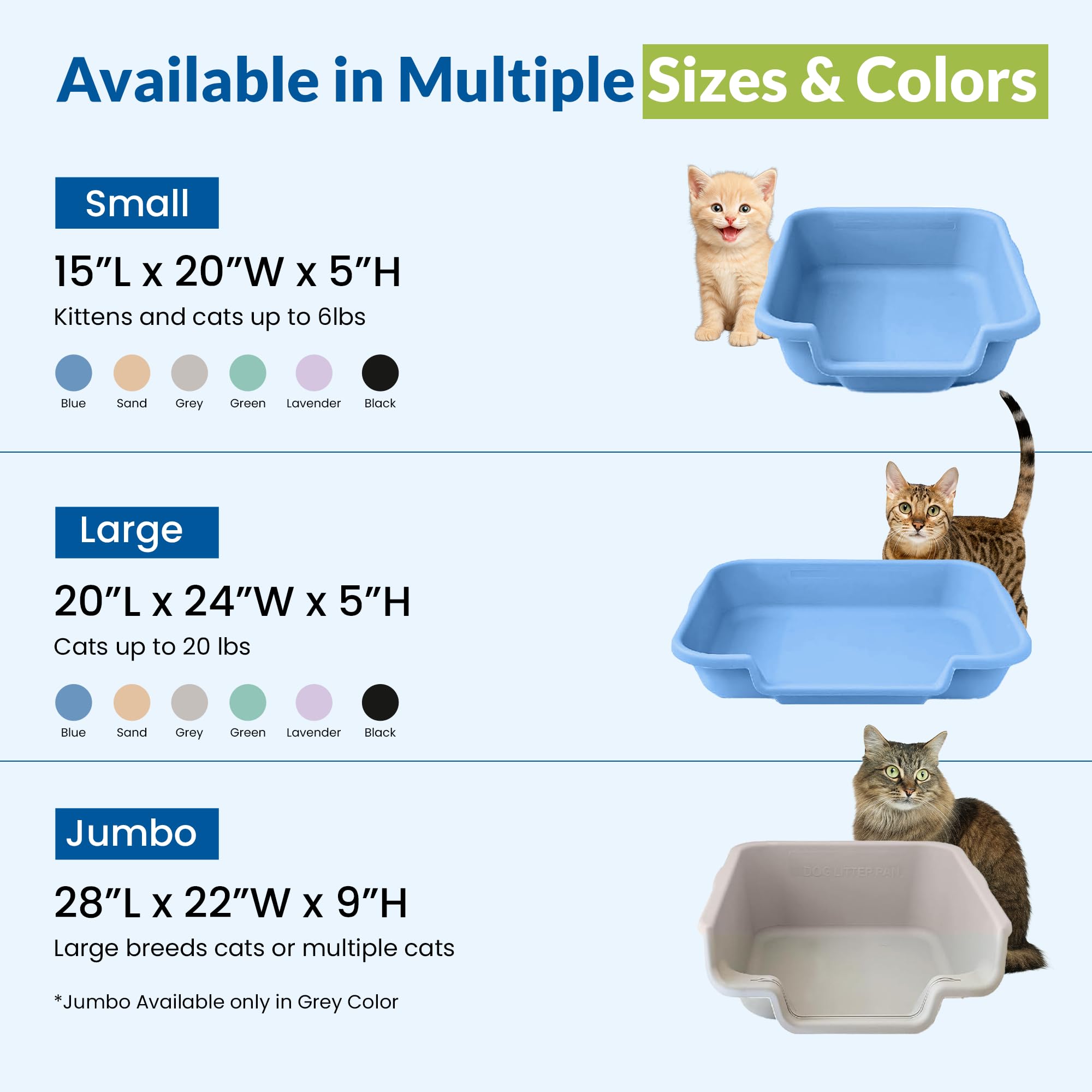 NE14pets KittyGoHere blue size options including jumbo for multi-cat homes