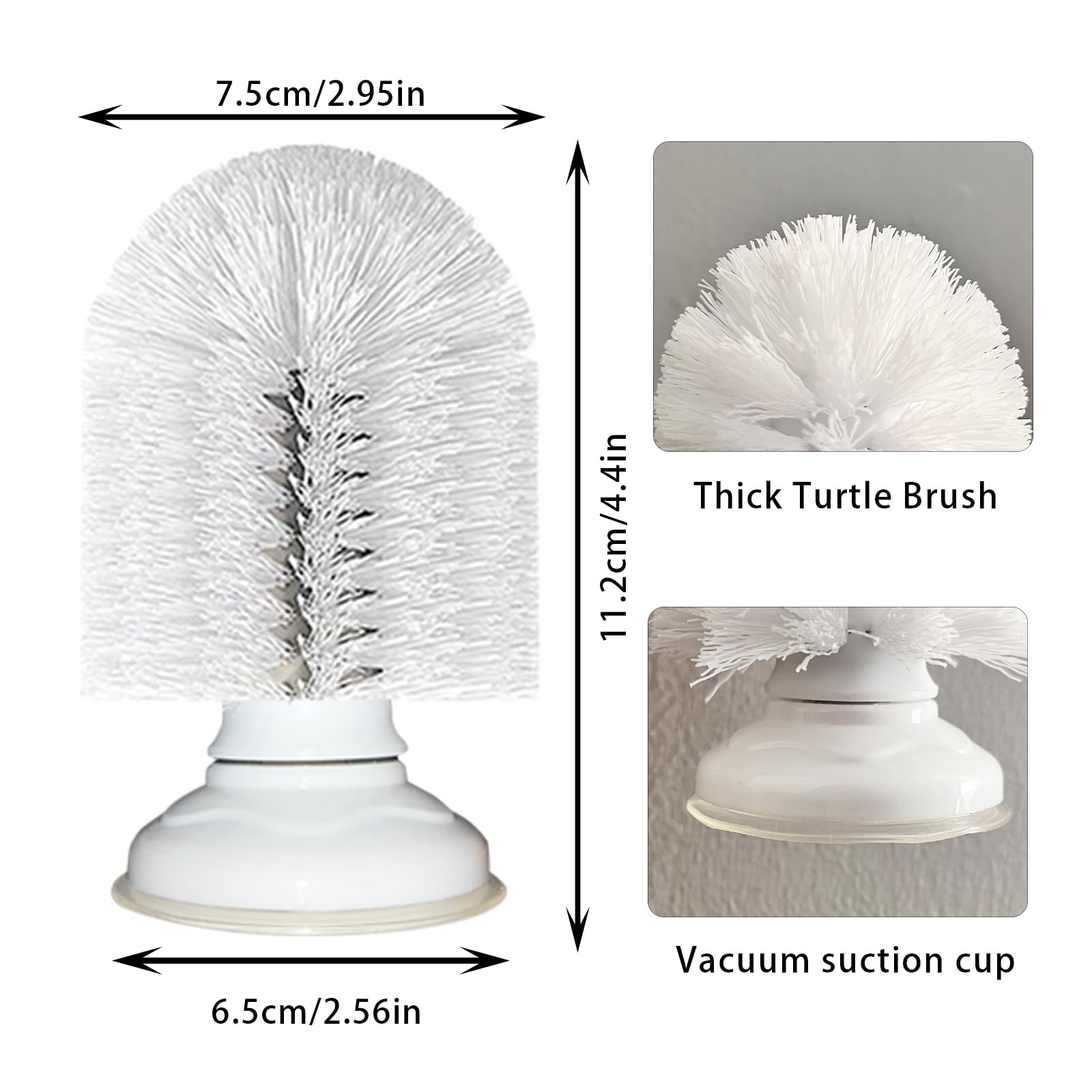 Neacus Turtle Brush adheres to sinks for easy, hands-free cleaning.