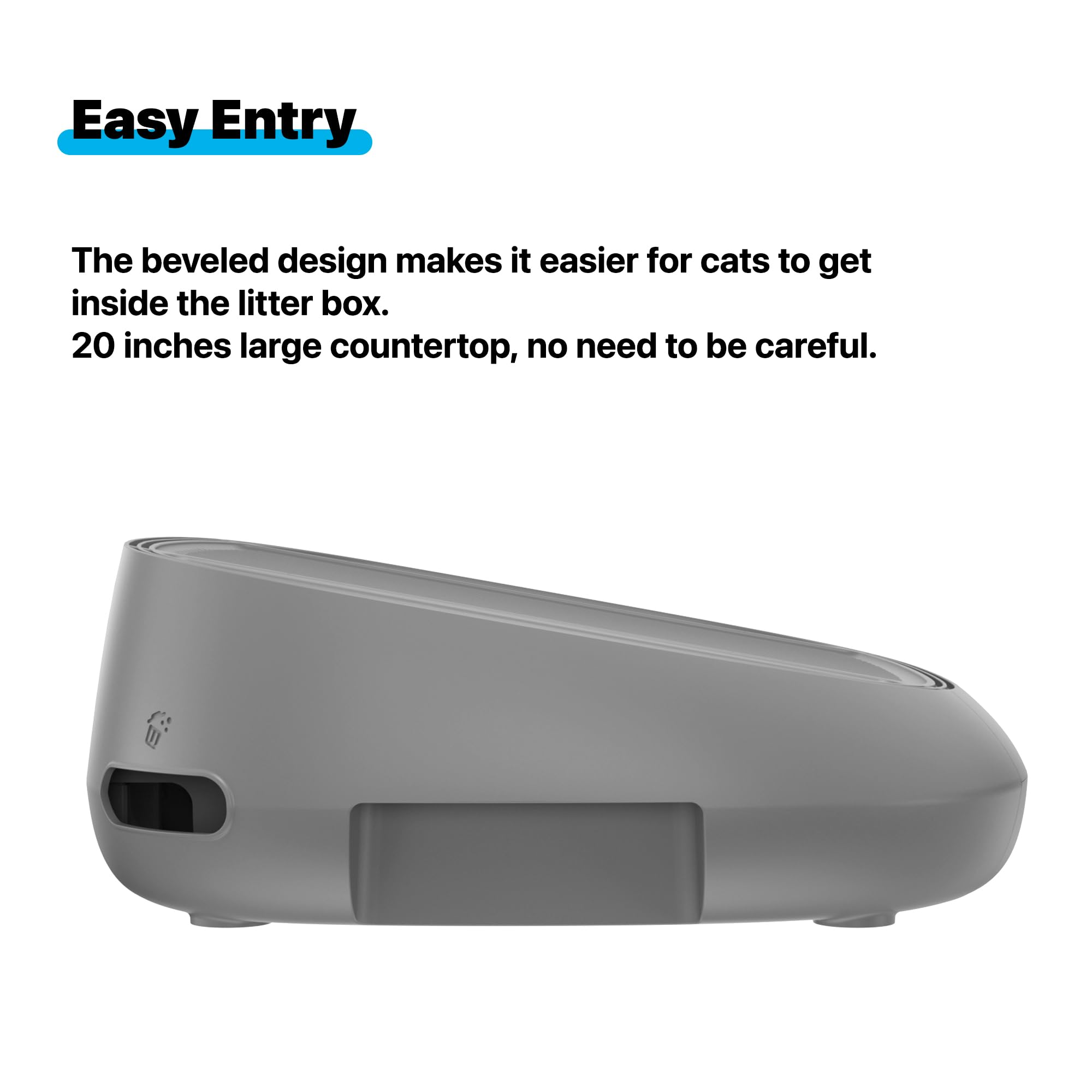 ABS material on Neakasa stool provides durable, easy cleaning performance.