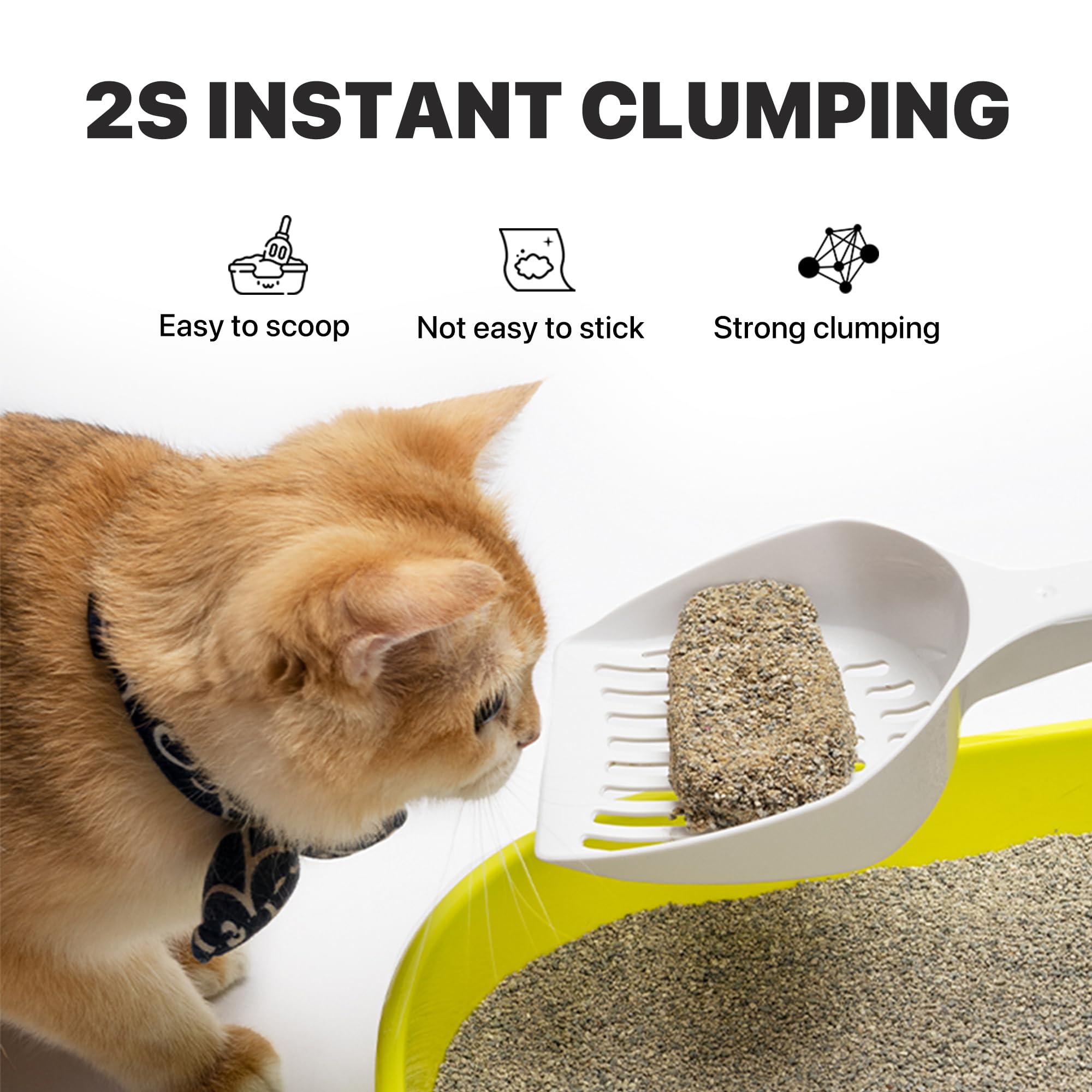 Neakasa Mineral Cat Litter instant-clumping forming quick clumps