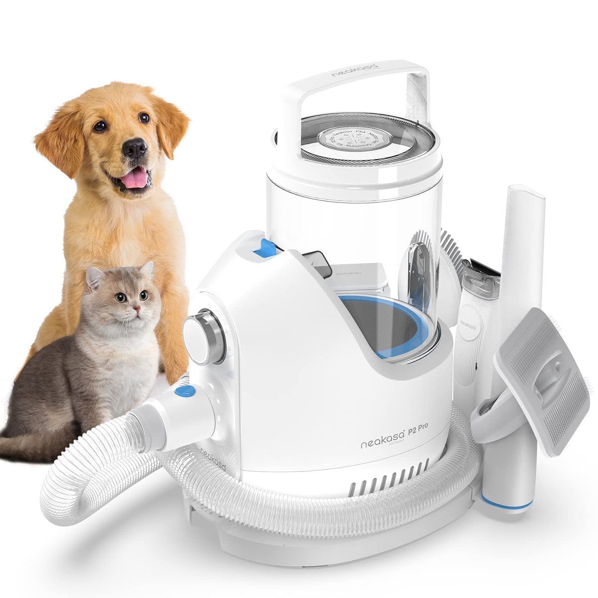 Neakasa P2 Pro grooming kit unboxed with five tools for easy pet care