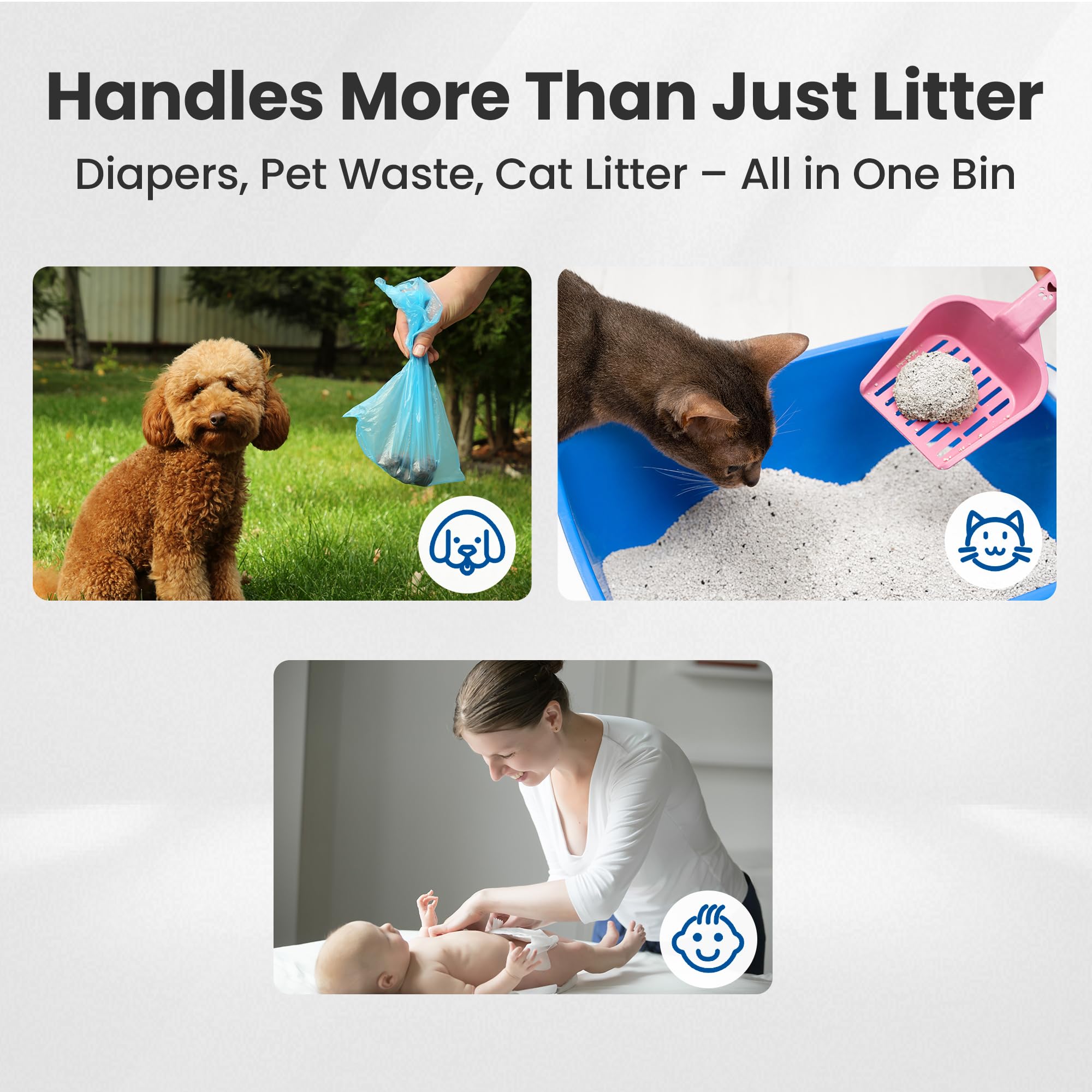 Neakasa PooGuard includes bin and 16 refill bags for easy setup