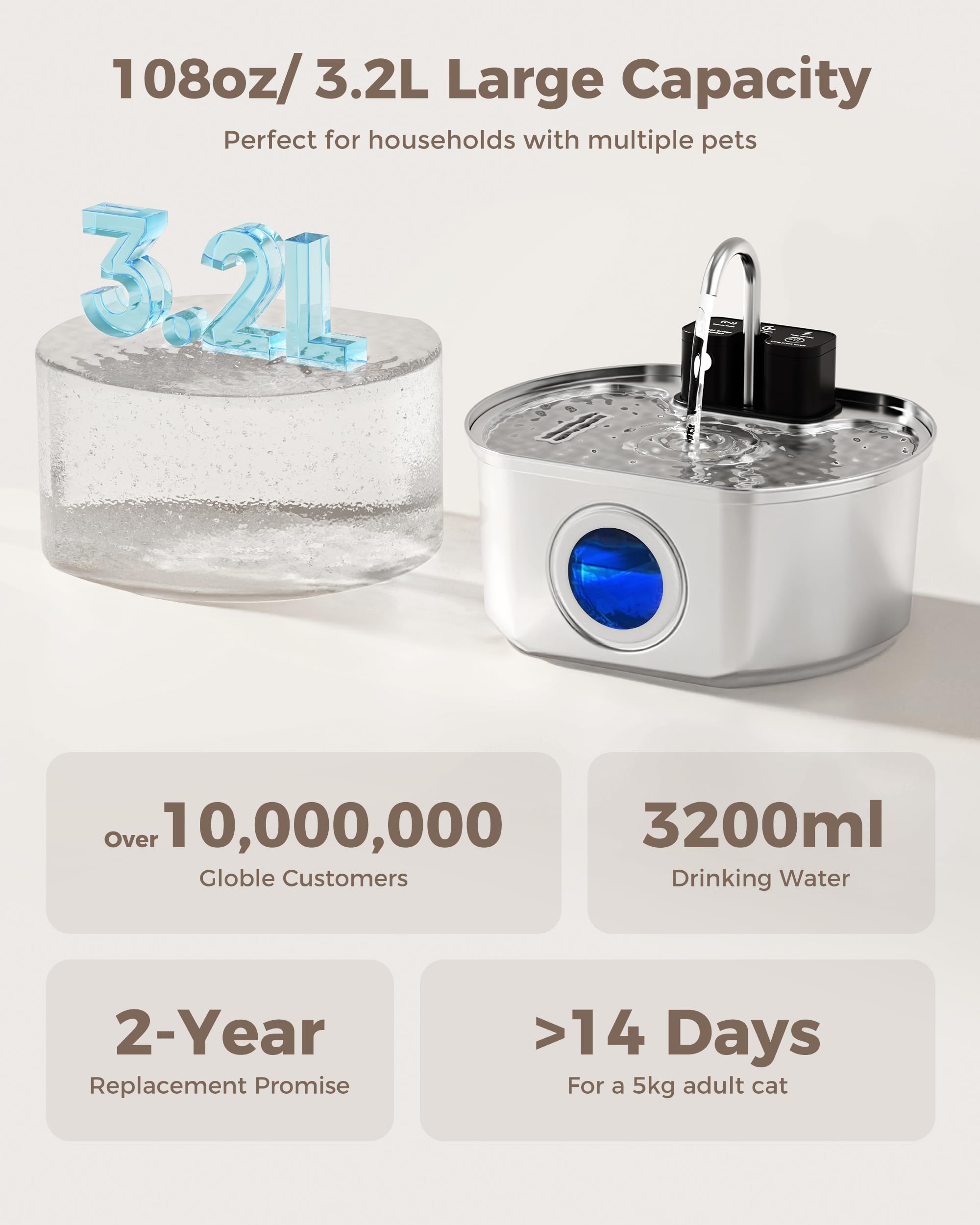 Neareal activated carbon filter captures odors; clean water feels crisper.