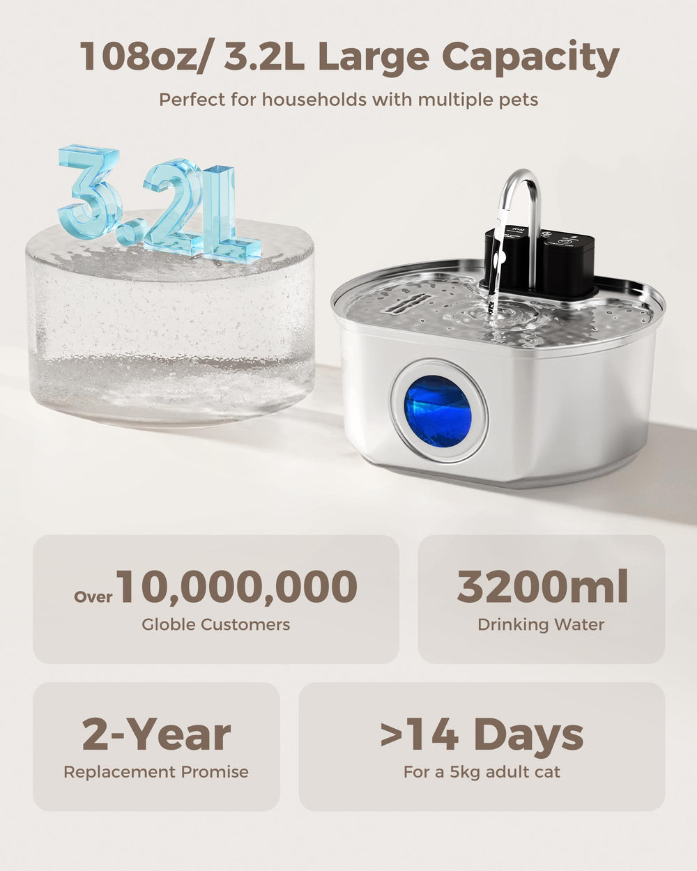 Neareal activated carbon filter captures odors; clean water feels crisper.