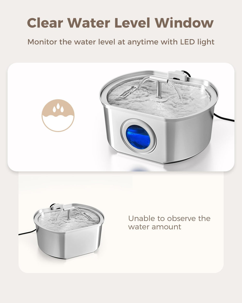 Neareal dishwasher-safe stainless steel surface showing easy cleaning
