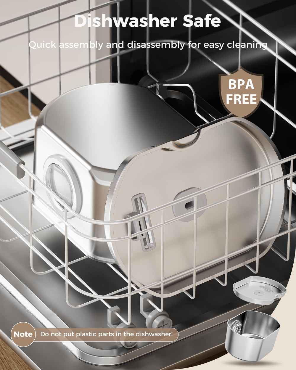 Neareal quadruple filtration reduces odors and traps debris