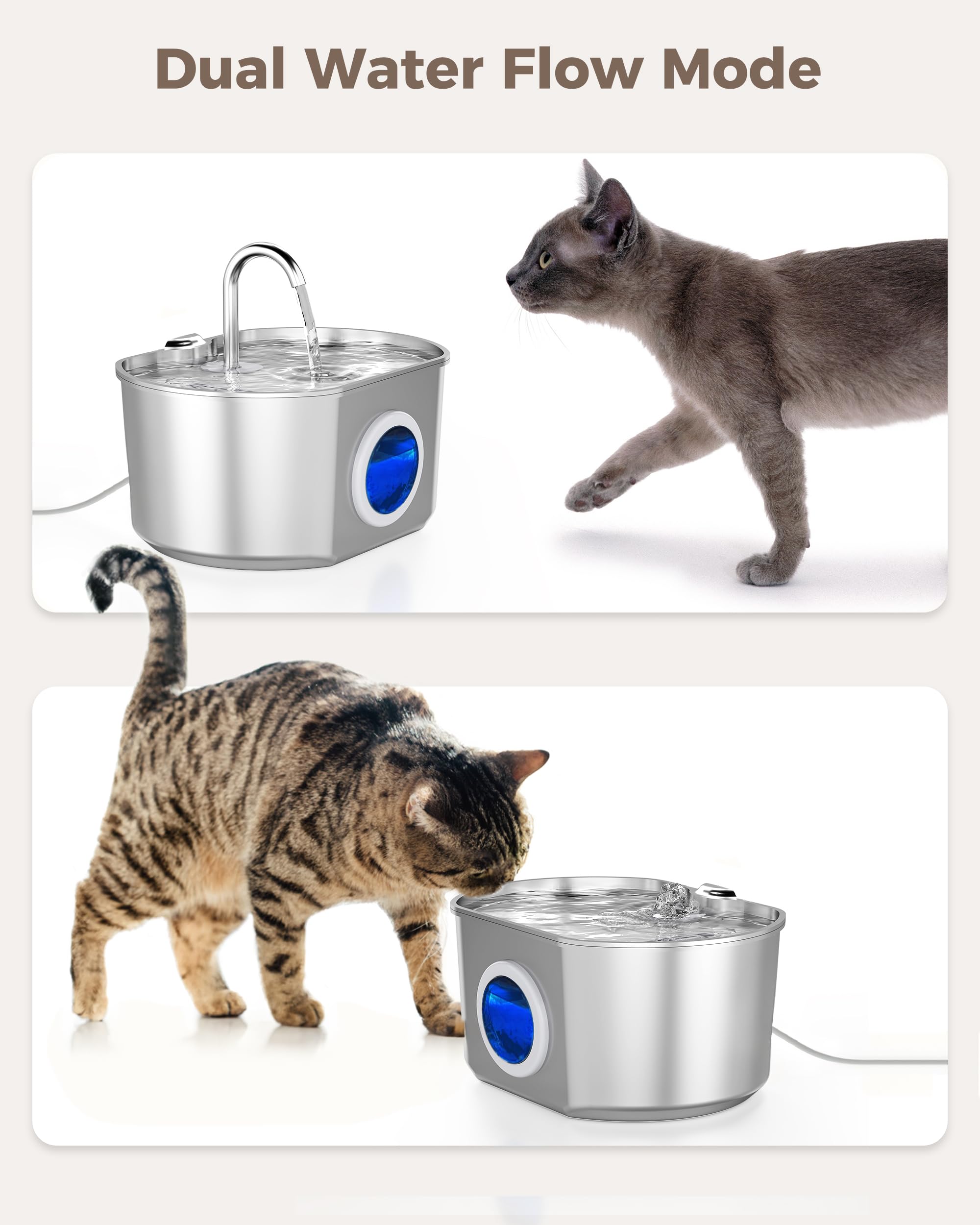 Neareal streaming water design entices pets to drink more