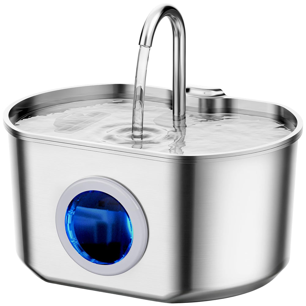 Neareal cat water fountain with a water level window for easy hydration monitoring