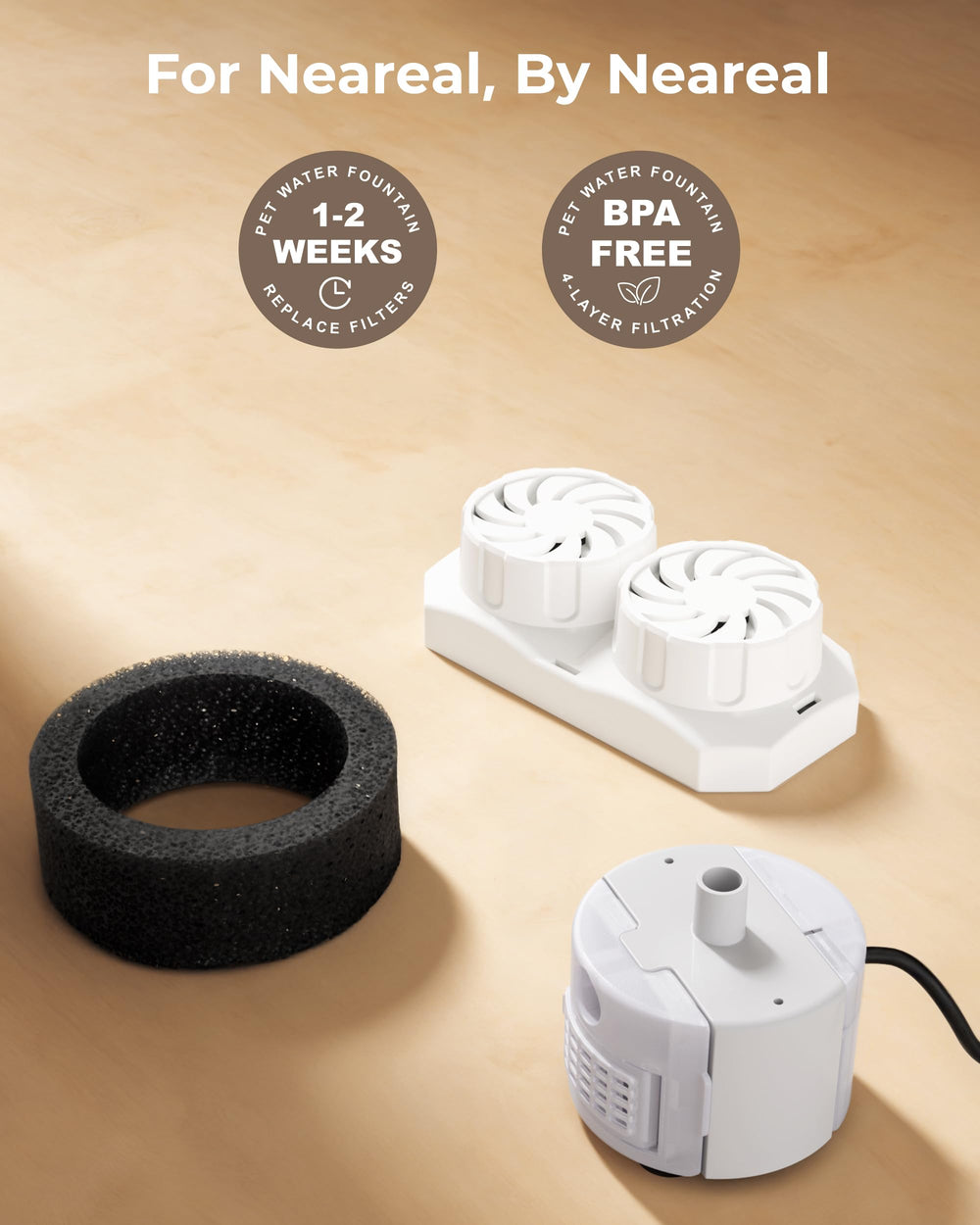 Neareal compatible with 108 oz fountains for stainless steel design