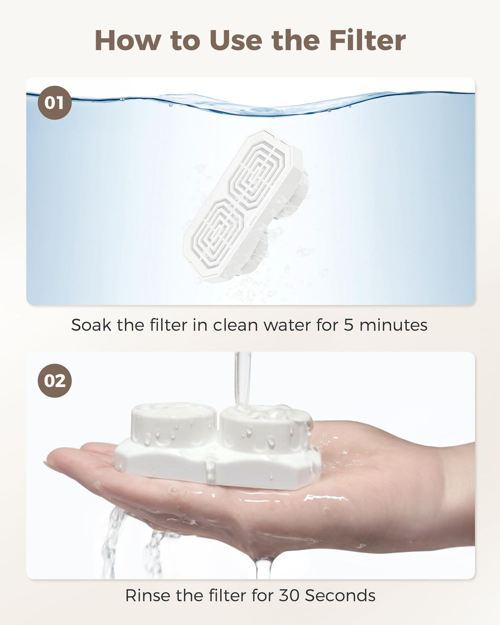 Neareal filter pack packaging highlights cost efficiency for busy homes