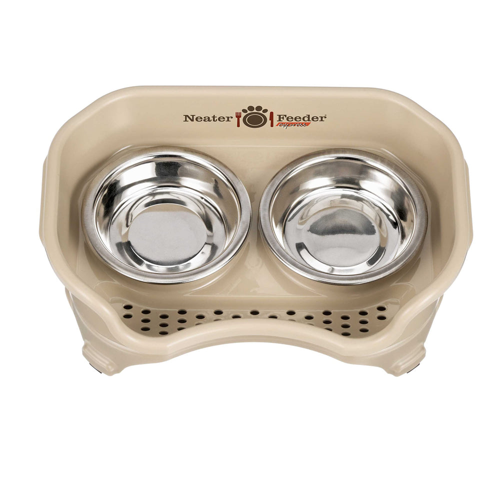 Neater Feeder Express almond color blends with home decor.