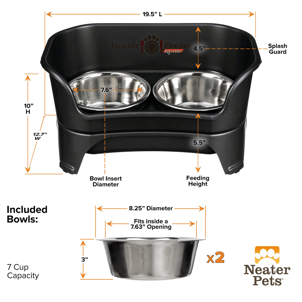 Neater Feeder Express assembled on a table demonstrates compact elevated design.
