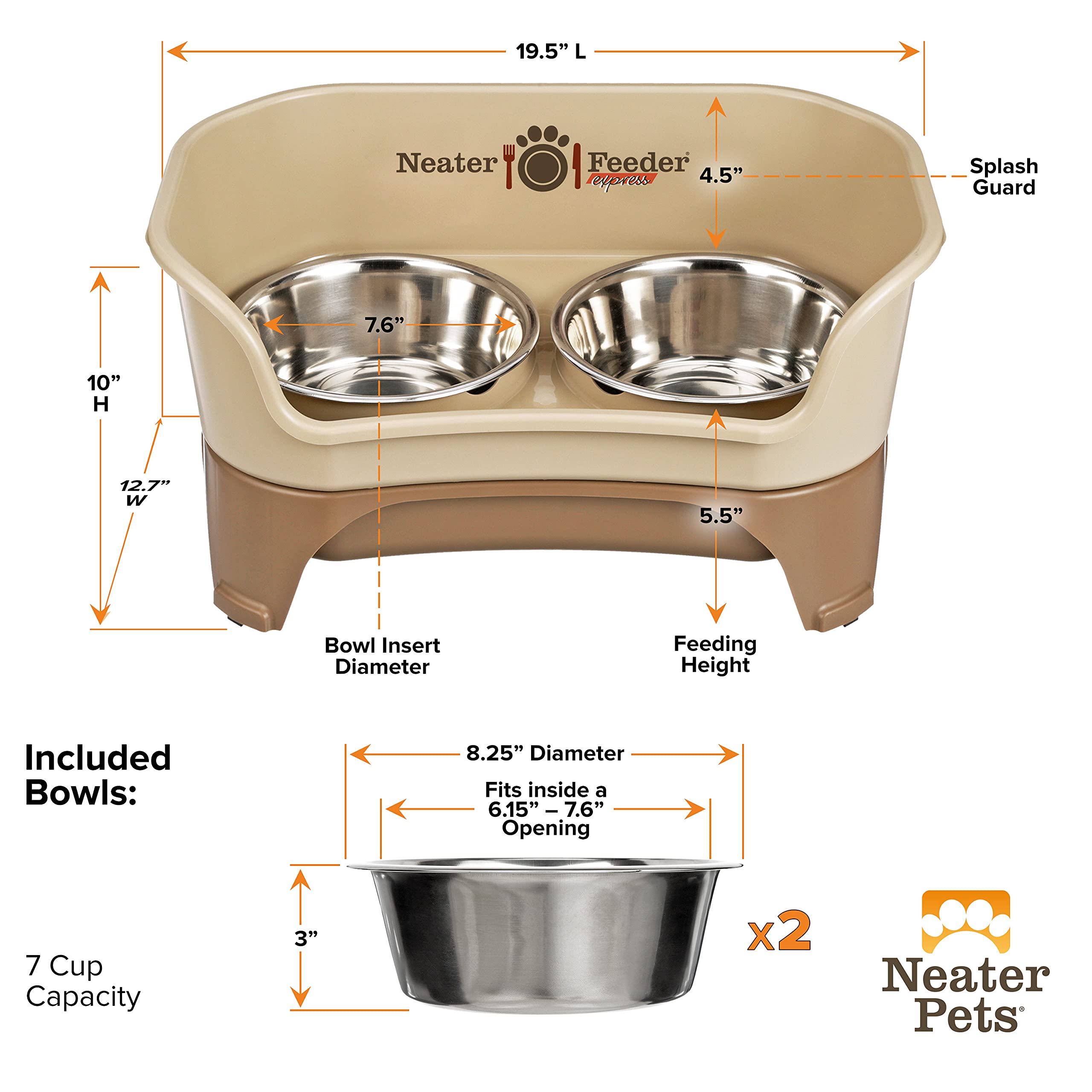 Neater Feeder Express cappuccino cleaning-ready setup demonstrates quick maintenance.