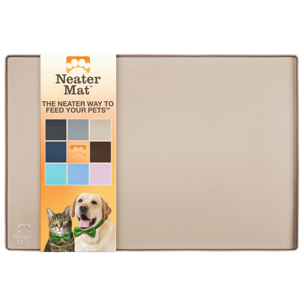 Neater Mat under-bowls Cappuccino protects floors from spills.
