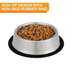 Neater Pet Brands bowl features embossed paw print center for stylish durability.