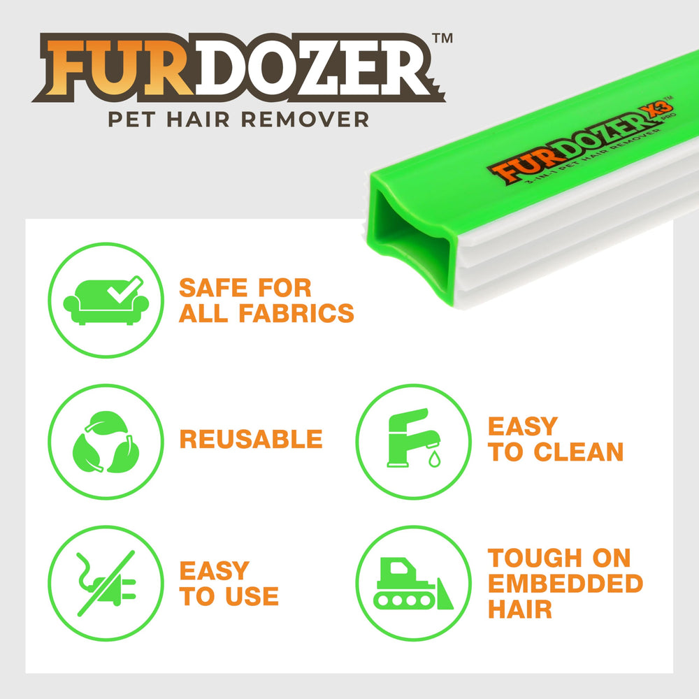 FurDozer couch and carpet cleaning shows residue-free surface after use