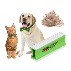 Neater Pet Brands FurDozer in action on car interior for quick pet hair cleanup