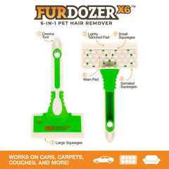 FurDozer Pro X3 green detailing tool boosts car interior cleanliness with precise blades