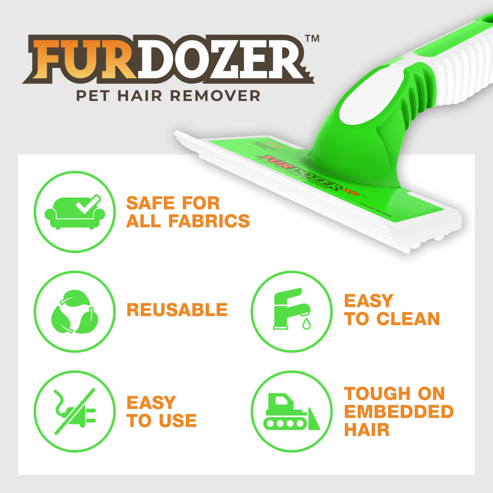 FurDozer reusable eco-friendly design reduces waste from disposable lint rollers