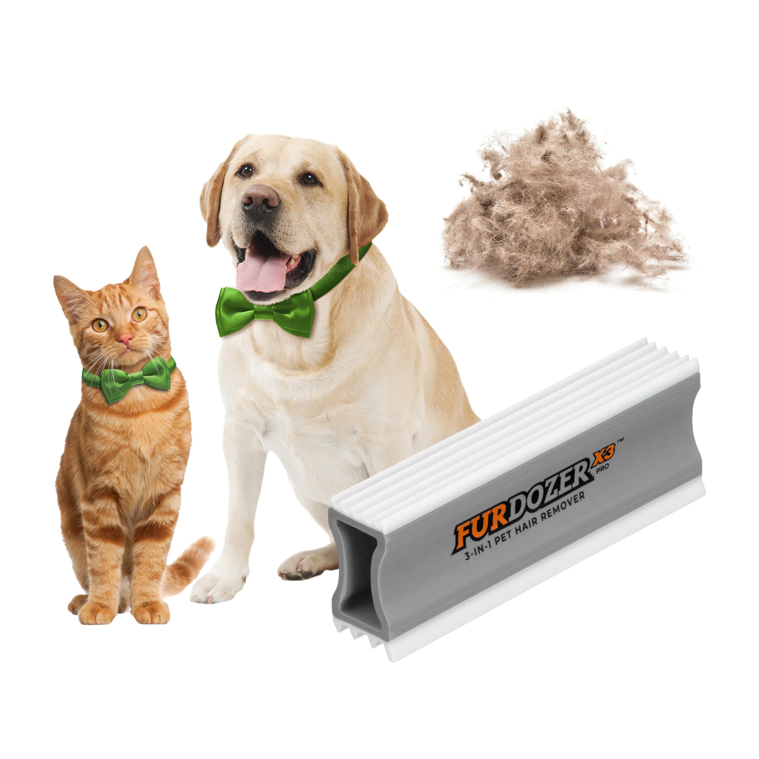 Neater Pet Brands FurDozer top view for quick pet hair cleanup on furniture.
