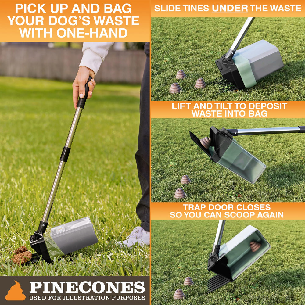 Neater Pet Brands Lift N’ Bag 2.0 bag dispenser mounted for easy access.