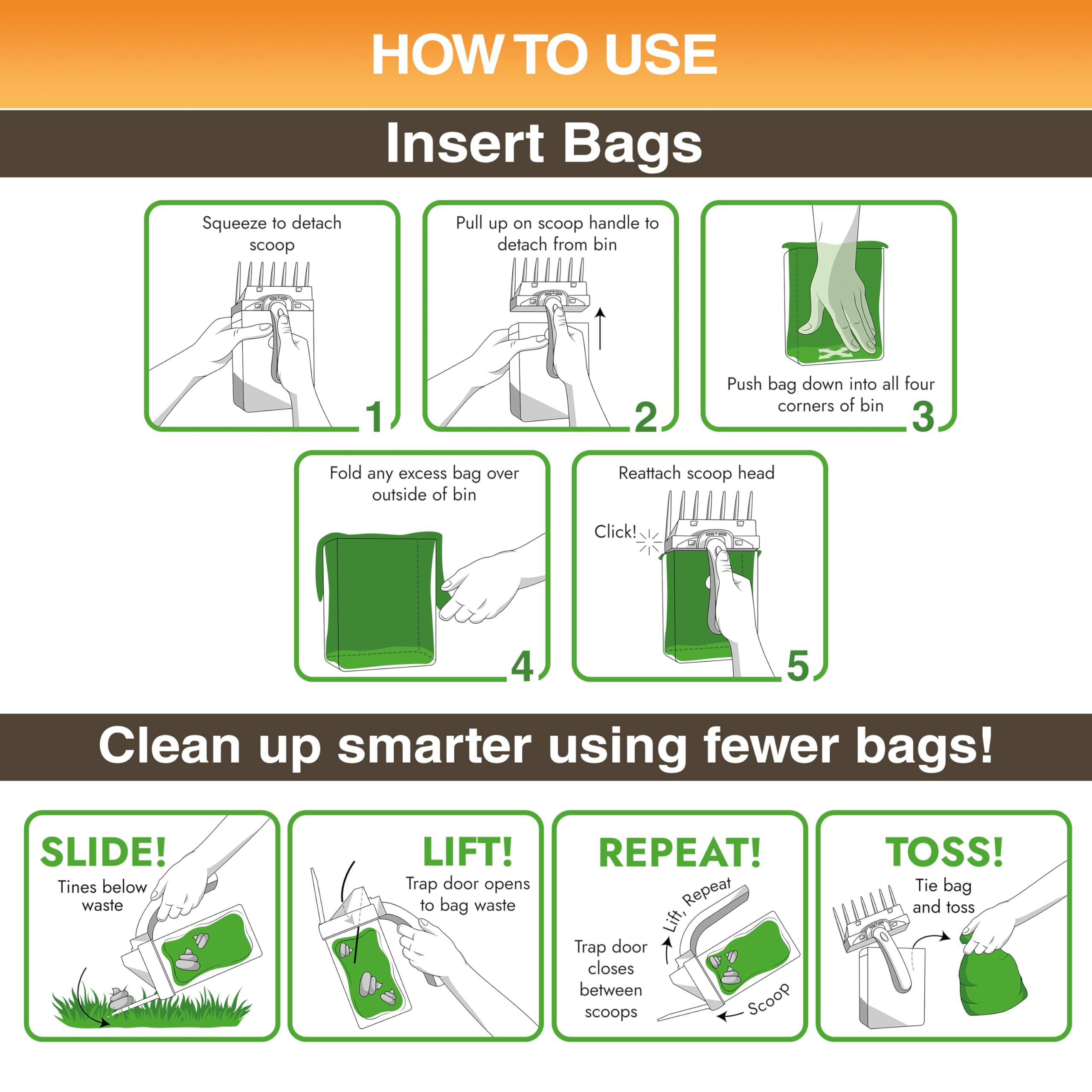 Neater Pet Brands Lift N’ Bag 2.0 lavender-bags-dispenser with larger bags.