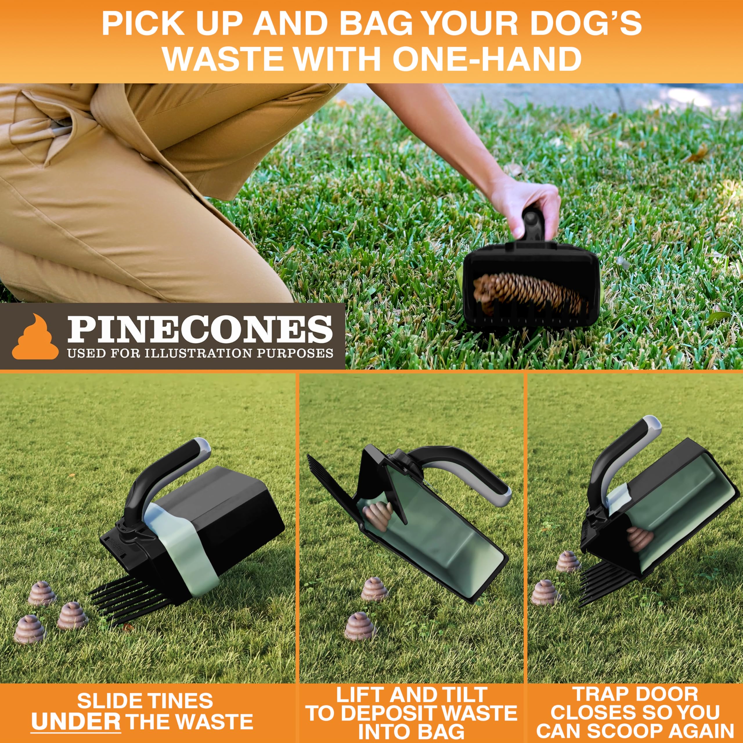 Neater Pet Brands Lift N’ Bag 2.0 one-handed-use enables fast pickups on walks.