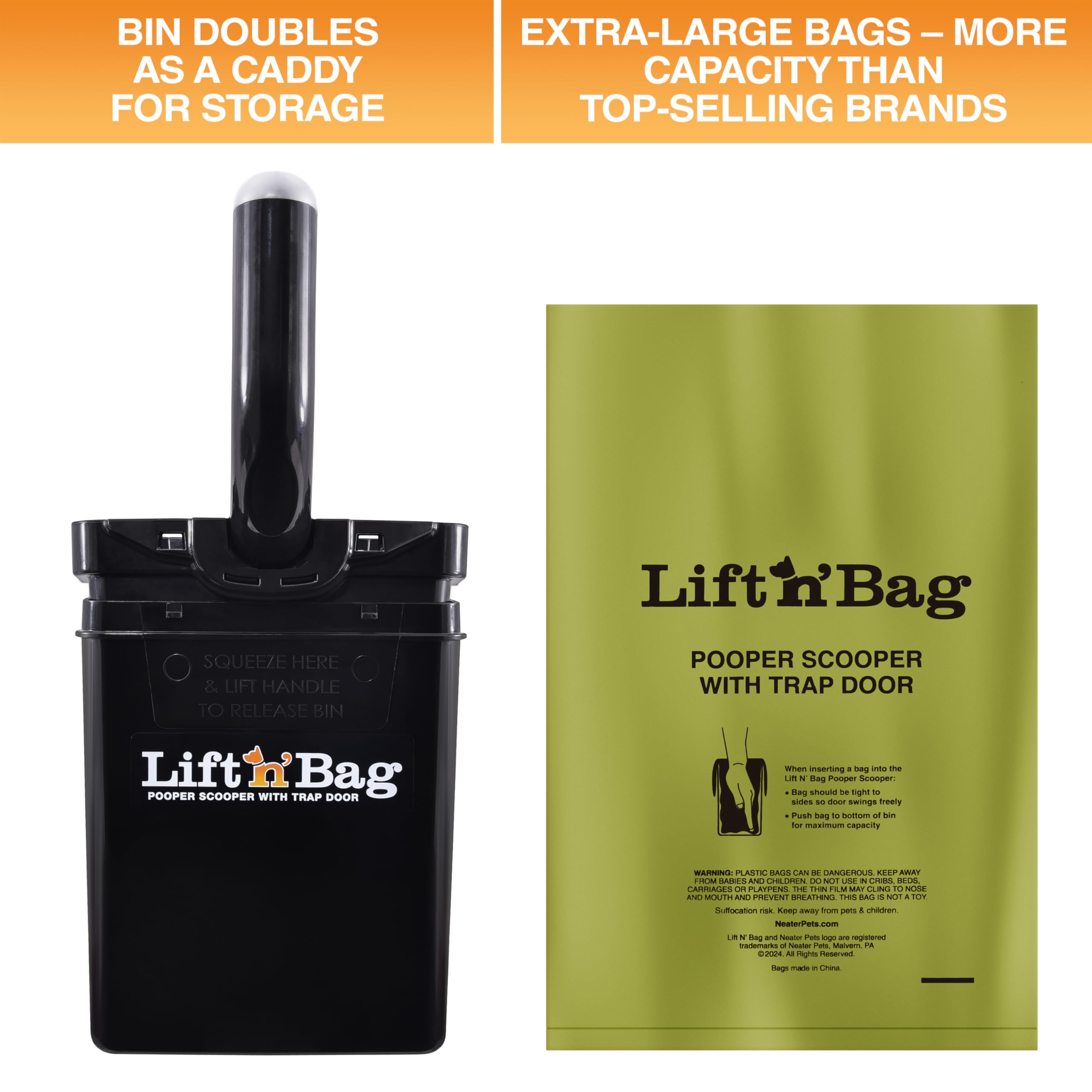 Neater Pet Brands Lift N’ Bag 2.0 outdoor-cleanup on yards and walks.