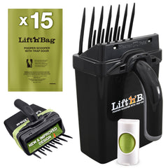 Neater Pet Brands Lift N’ Bag 2.0 scoop-assembly shows sturdy design for easy yard cleanup.