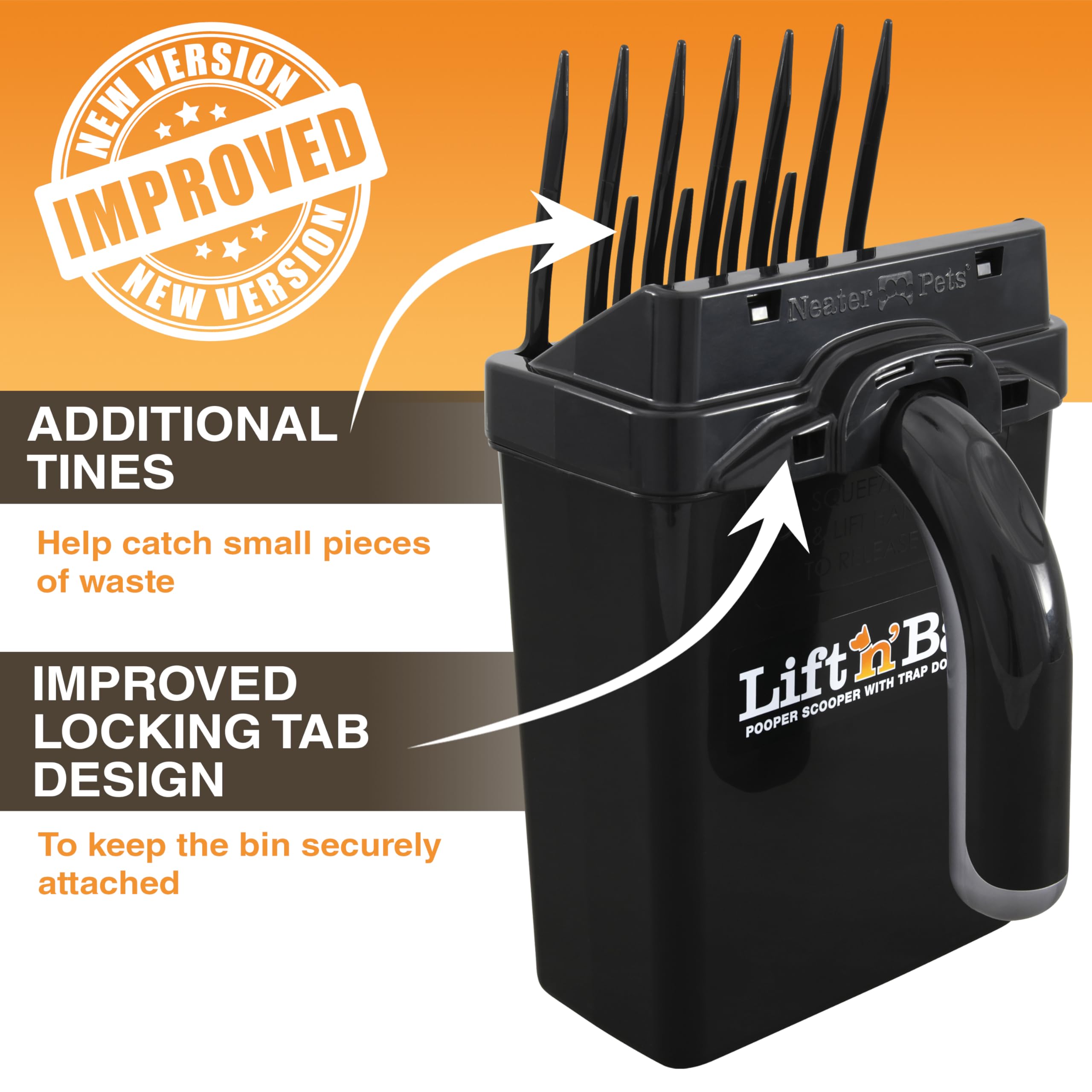 Neater Pet Brands Lift N’ Bag 2.0 trap-door-close reduces odors between scoops.