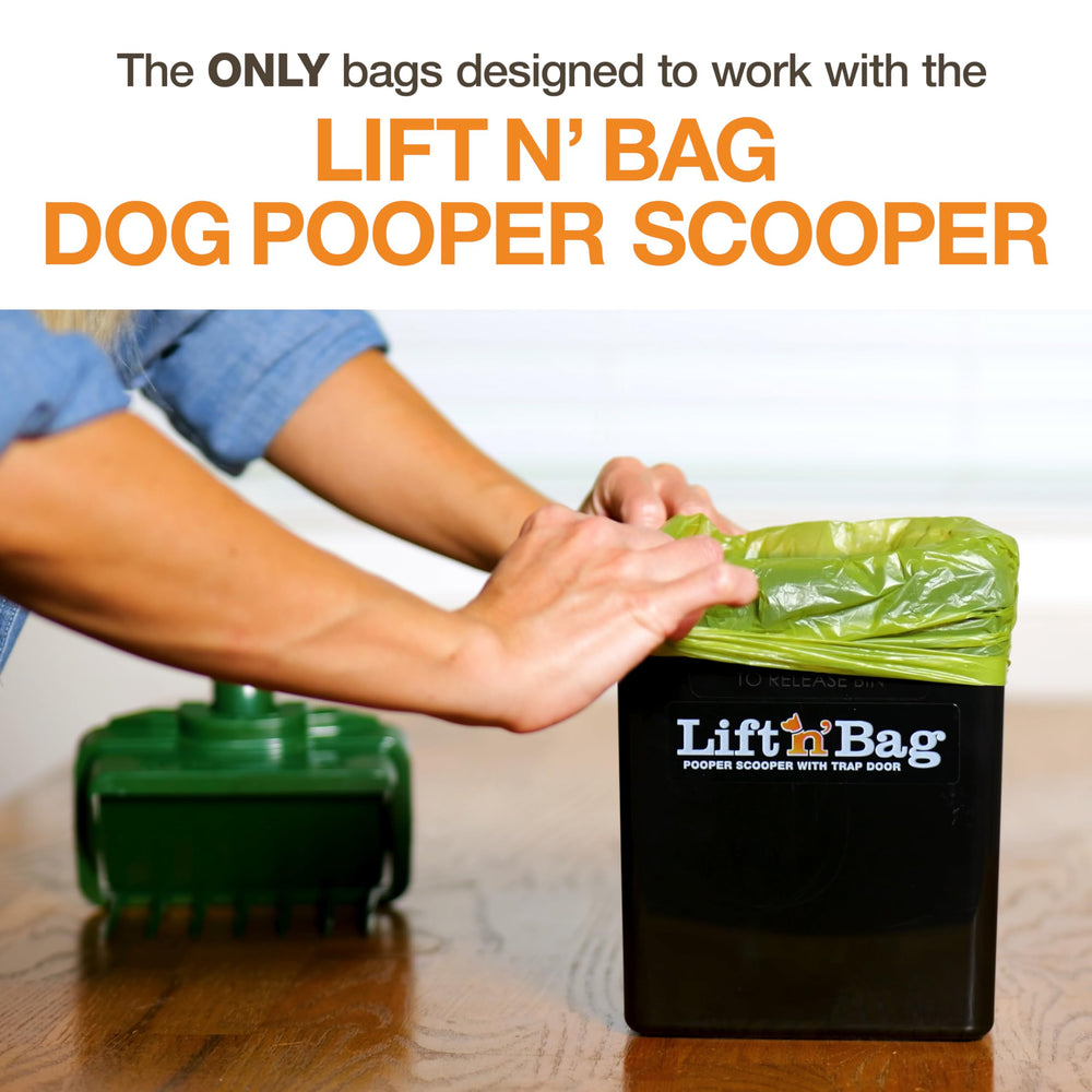 Bolsas Lift N’ Bag de Neater Pets resistentes al desgarro y a fugas.