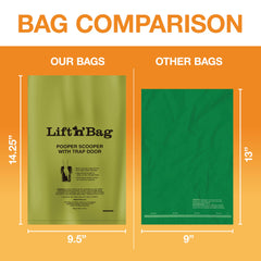 Bolsas Lift N’ Bag de Neater Pets, tamaño 14,25 x 9,5 pulgadas para mayor cobertura.