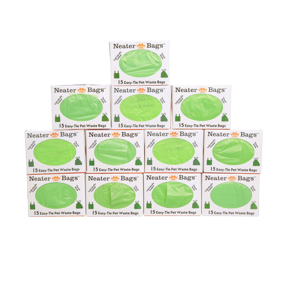 Neater Bags come in an 180-count pack across 12 boxes for ongoing use.