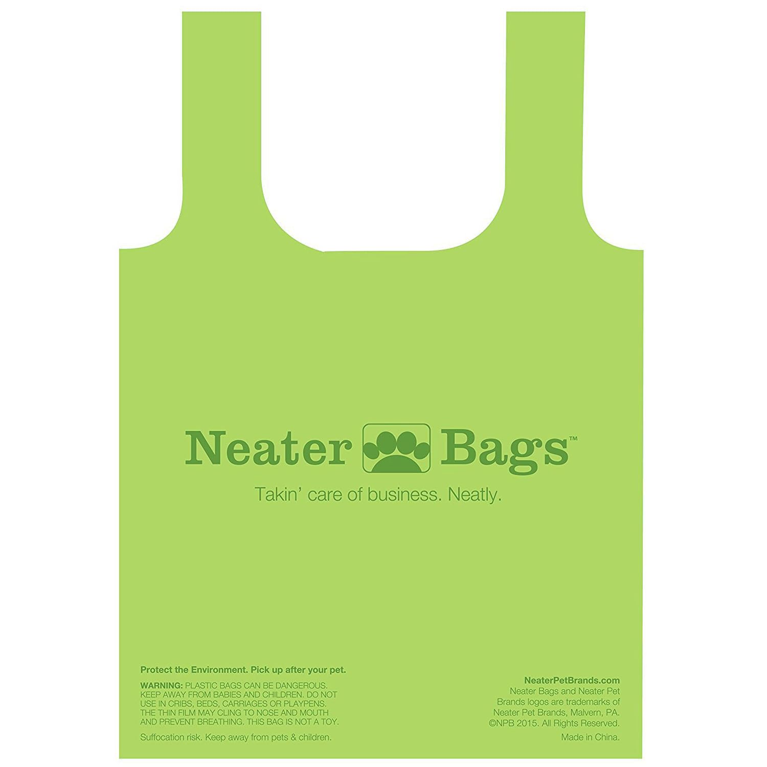 Neater Bags feature tie handles for secure disposal after a walk.
