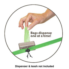 Neater Bags fit inside dispensers for clutter-free storage and easy access.