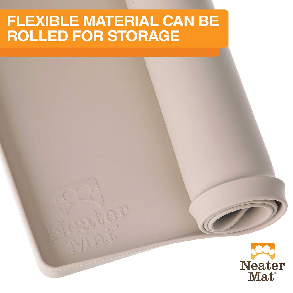Neater Mat fits two bowls for dogs or cats